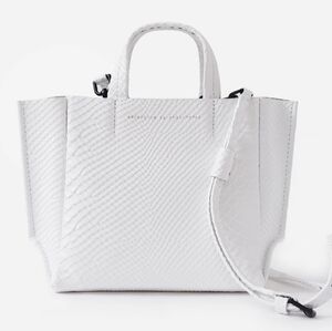 Ampersand As Apostrophe White Snake Skin Micro Tote NWT